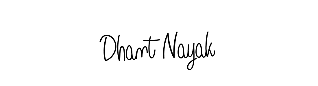 Make a beautiful signature design for name Dhant Nayak. With this signature (Angelique-Rose-font-FFP) style, you can create a handwritten signature for free. Dhant Nayak signature style 5 images and pictures png