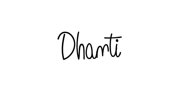 Make a beautiful signature design for name Dhanti. Use this online signature maker to create a handwritten signature for free. Dhanti signature style 5 images and pictures png