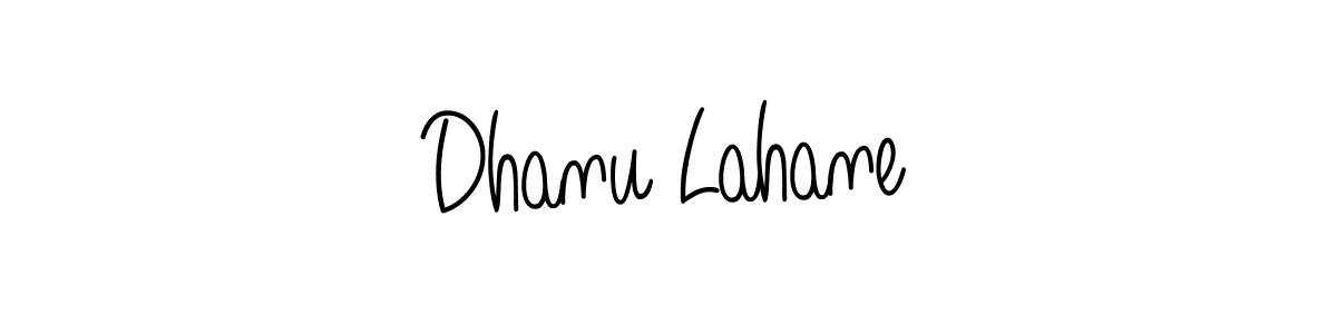 Make a beautiful signature design for name Dhanu Lahane. With this signature (Angelique-Rose-font-FFP) style, you can create a handwritten signature for free. Dhanu Lahane signature style 5 images and pictures png
