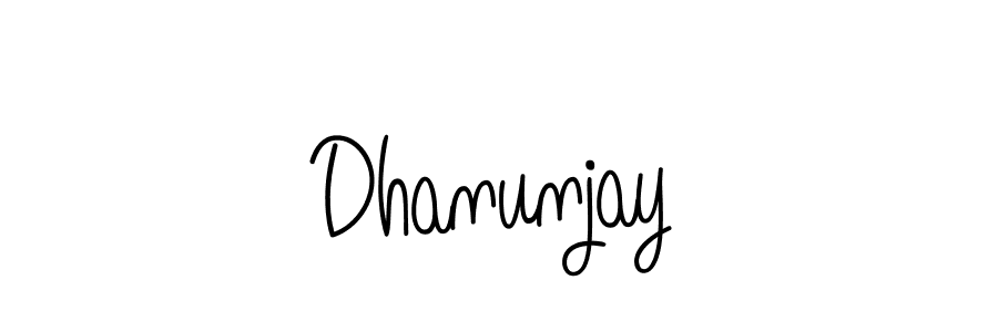 Design your own signature with our free online signature maker. With this signature software, you can create a handwritten (Angelique-Rose-font-FFP) signature for name Dhanunjay. Dhanunjay signature style 5 images and pictures png