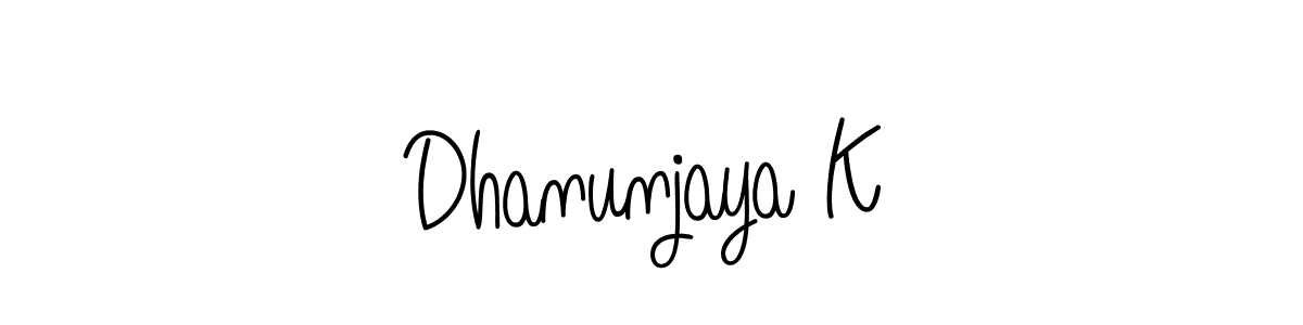 How to Draw Dhanunjaya K signature style? Angelique-Rose-font-FFP is a latest design signature styles for name Dhanunjaya K. Dhanunjaya K signature style 5 images and pictures png