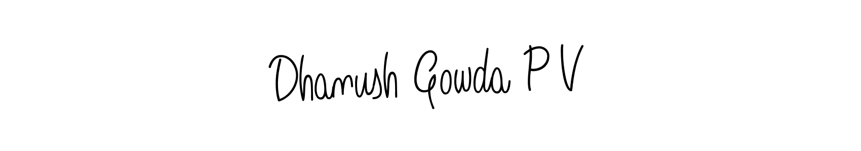 It looks lik you need a new signature style for name Dhanush Gowda P V. Design unique handwritten (Angelique-Rose-font-FFP) signature with our free signature maker in just a few clicks. Dhanush Gowda P V signature style 5 images and pictures png