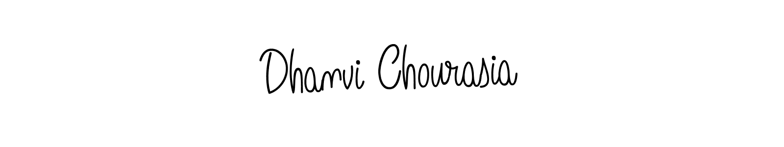 Make a beautiful signature design for name Dhanvi Chourasia. With this signature (Angelique-Rose-font-FFP) style, you can create a handwritten signature for free. Dhanvi Chourasia signature style 5 images and pictures png