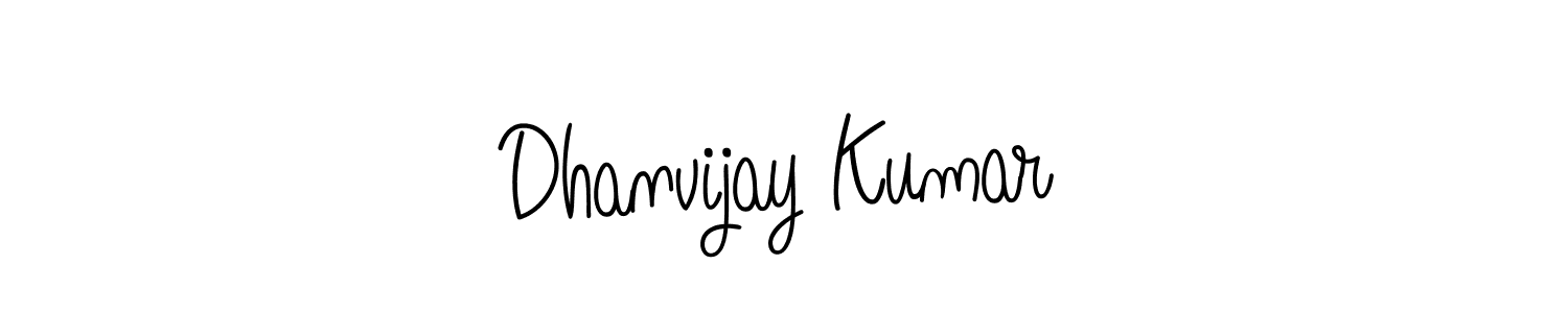 How to make Dhanvijay Kumar name signature. Use Angelique-Rose-font-FFP style for creating short signs online. This is the latest handwritten sign. Dhanvijay Kumar signature style 5 images and pictures png