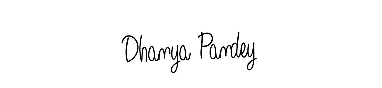 How to make Dhanya Pandey name signature. Use Angelique-Rose-font-FFP style for creating short signs online. This is the latest handwritten sign. Dhanya Pandey signature style 5 images and pictures png