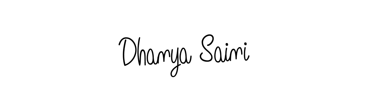 How to Draw Dhanya Saini signature style? Angelique-Rose-font-FFP is a latest design signature styles for name Dhanya Saini. Dhanya Saini signature style 5 images and pictures png