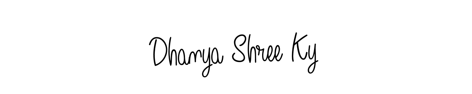 How to Draw Dhanya Shree Ky signature style? Angelique-Rose-font-FFP is a latest design signature styles for name Dhanya Shree Ky. Dhanya Shree Ky signature style 5 images and pictures png