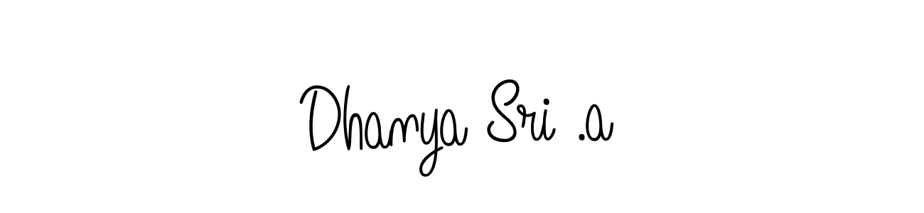 How to Draw Dhanya Sri .a signature style? Angelique-Rose-font-FFP is a latest design signature styles for name Dhanya Sri .a. Dhanya Sri .a signature style 5 images and pictures png