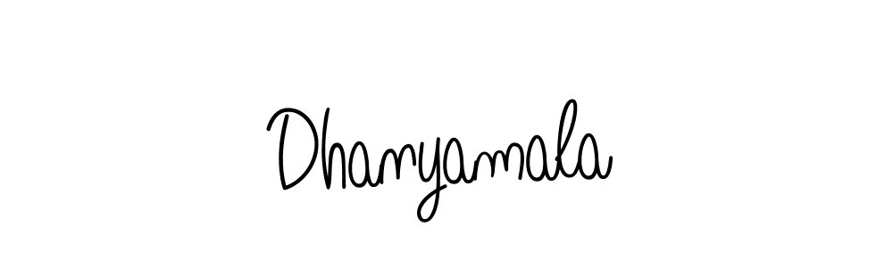 Dhanyamala stylish signature style. Best Handwritten Sign (Angelique-Rose-font-FFP) for my name. Handwritten Signature Collection Ideas for my name Dhanyamala. Dhanyamala signature style 5 images and pictures png