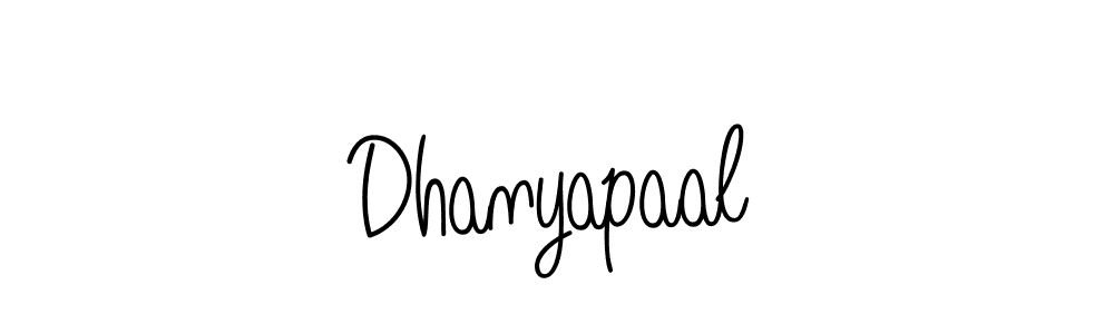 How to make Dhanyapaal signature? Angelique-Rose-font-FFP is a professional autograph style. Create handwritten signature for Dhanyapaal name. Dhanyapaal signature style 5 images and pictures png