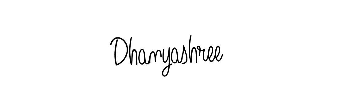 Also we have Dhanyashree name is the best signature style. Create professional handwritten signature collection using Angelique-Rose-font-FFP autograph style. Dhanyashree signature style 5 images and pictures png