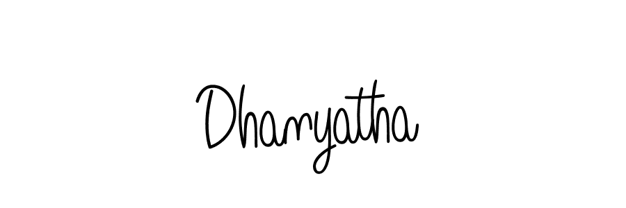 Dhanyatha stylish signature style. Best Handwritten Sign (Angelique-Rose-font-FFP) for my name. Handwritten Signature Collection Ideas for my name Dhanyatha. Dhanyatha signature style 5 images and pictures png