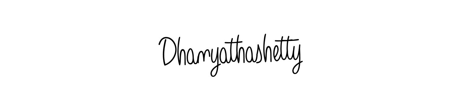 Also we have Dhanyathashetty name is the best signature style. Create professional handwritten signature collection using Angelique-Rose-font-FFP autograph style. Dhanyathashetty signature style 5 images and pictures png