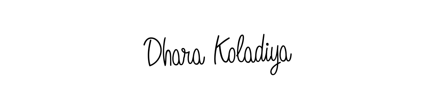 Make a short Dhara Koladiya signature style. Manage your documents anywhere anytime using Angelique-Rose-font-FFP. Create and add eSignatures, submit forms, share and send files easily. Dhara Koladiya signature style 5 images and pictures png