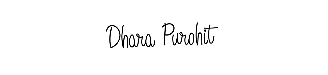 The best way (Angelique-Rose-font-FFP) to make a short signature is to pick only two or three words in your name. The name Dhara Purohit include a total of six letters. For converting this name. Dhara Purohit signature style 5 images and pictures png