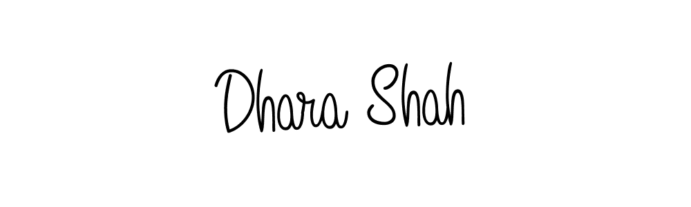 Make a beautiful signature design for name Dhara Shah. With this signature (Angelique-Rose-font-FFP) style, you can create a handwritten signature for free. Dhara Shah signature style 5 images and pictures png