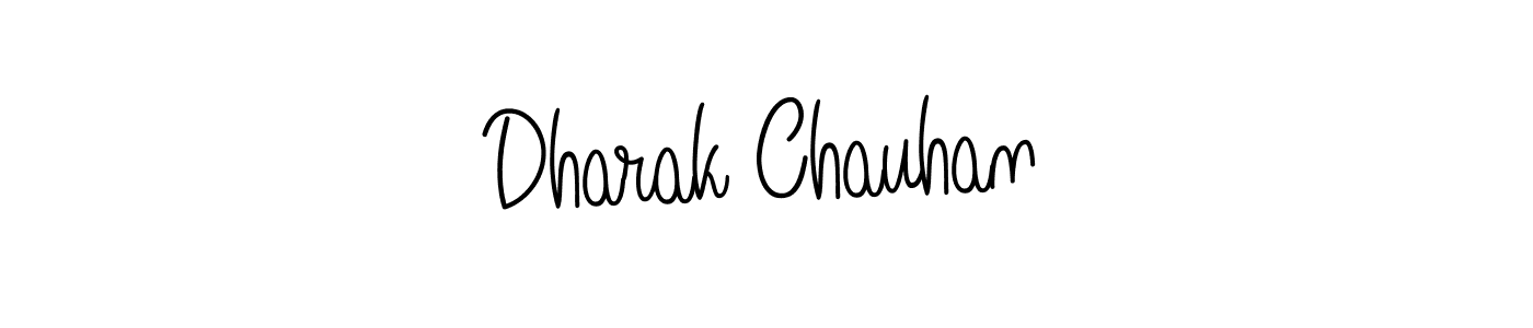 Create a beautiful signature design for name Dharak Chauhan. With this signature (Angelique-Rose-font-FFP) fonts, you can make a handwritten signature for free. Dharak Chauhan signature style 5 images and pictures png