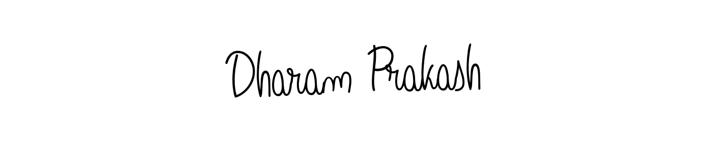 Use a signature maker to create a handwritten signature online. With this signature software, you can design (Angelique-Rose-font-FFP) your own signature for name Dharam Prakash. Dharam Prakash signature style 5 images and pictures png
