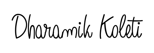 Get an exclusive digital autograph for Dharamik Koleti. The Angelique-Rose-font-FFP typeface captures the charm of real penmanship on paper. Dharamik Koleti signature style 5 images and pictures png