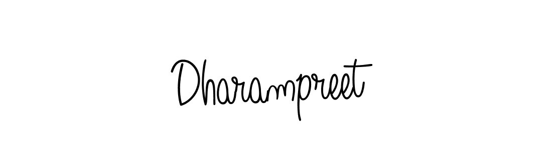 Design your own signature with our free online signature maker. With this signature software, you can create a handwritten (Angelique-Rose-font-FFP) signature for name Dharampreet. Dharampreet signature style 5 images and pictures png