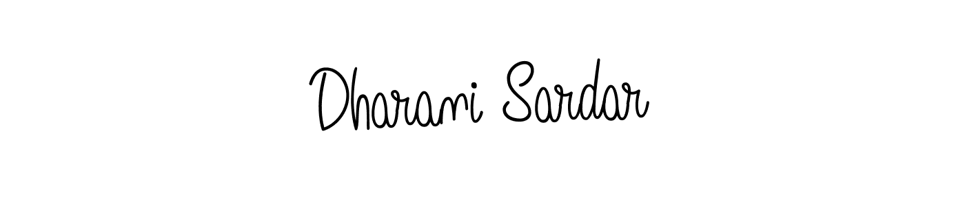 Create a beautiful signature design for name Dharani Sardar. With this signature (Angelique-Rose-font-FFP) fonts, you can make a handwritten signature for free. Dharani Sardar signature style 5 images and pictures png