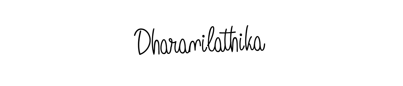 Create a beautiful signature design for name Dharanilathika. With this signature (Angelique-Rose-font-FFP) fonts, you can make a handwritten signature for free. Dharanilathika signature style 5 images and pictures png