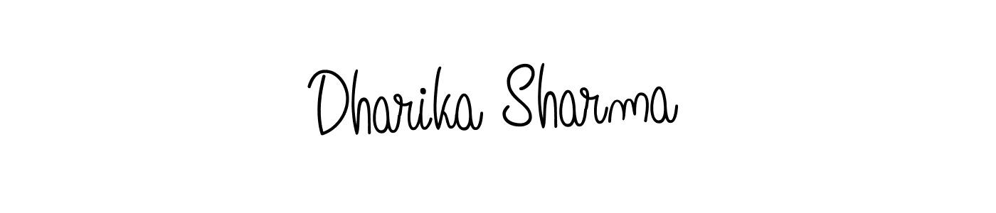 How to make Dharika Sharma name signature. Use Angelique-Rose-font-FFP style for creating short signs online. This is the latest handwritten sign. Dharika Sharma signature style 5 images and pictures png