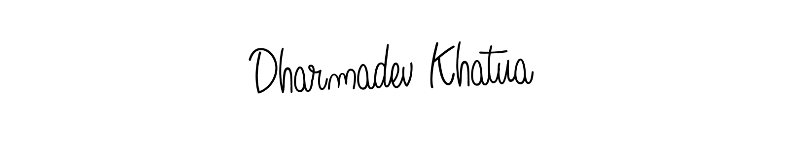 Use a signature maker to create a handwritten signature online. With this signature software, you can design (Angelique-Rose-font-FFP) your own signature for name Dharmadev Khatua. Dharmadev Khatua signature style 5 images and pictures png