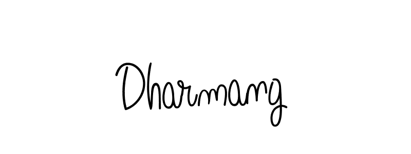 You should practise on your own different ways (Angelique-Rose-font-FFP) to write your name (Dharmang) in signature. don't let someone else do it for you. Dharmang signature style 5 images and pictures png