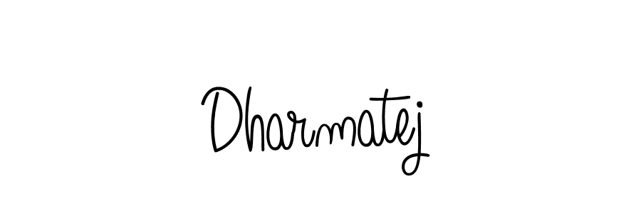 How to make Dharmatej name signature. Use Angelique-Rose-font-FFP style for creating short signs online. This is the latest handwritten sign. Dharmatej signature style 5 images and pictures png