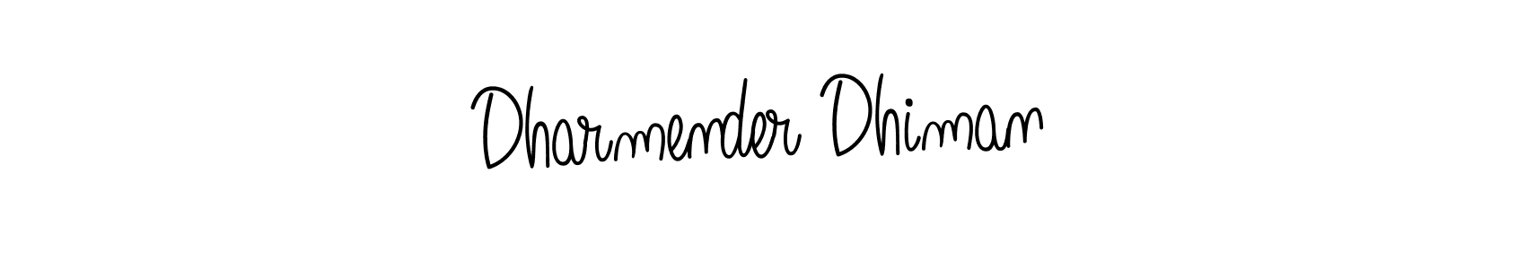 Design your own signature with our free online signature maker. With this signature software, you can create a handwritten (Angelique-Rose-font-FFP) signature for name Dharmender Dhiman. Dharmender Dhiman signature style 5 images and pictures png