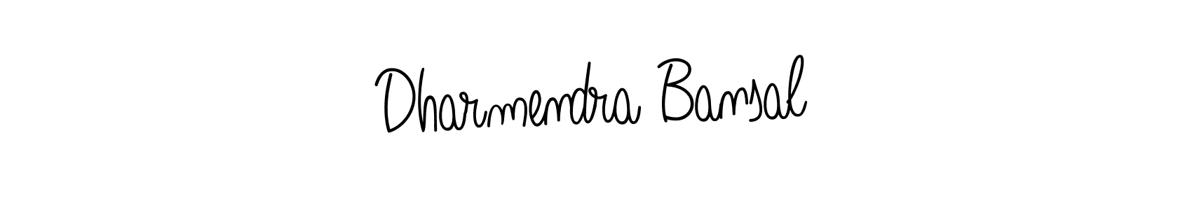 Create a beautiful signature design for name Dharmendra Bansal. With this signature (Angelique-Rose-font-FFP) fonts, you can make a handwritten signature for free. Dharmendra Bansal signature style 5 images and pictures png