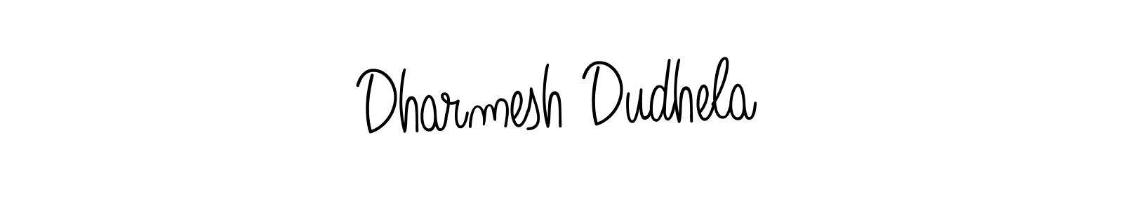 Create a beautiful signature design for name Dharmesh Dudhela. With this signature (Angelique-Rose-font-FFP) fonts, you can make a handwritten signature for free. Dharmesh Dudhela signature style 5 images and pictures png