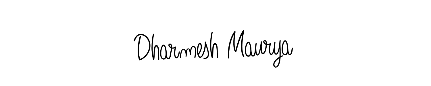 Dharmesh Maurya stylish signature style. Best Handwritten Sign (Angelique-Rose-font-FFP) for my name. Handwritten Signature Collection Ideas for my name Dharmesh Maurya. Dharmesh Maurya signature style 5 images and pictures png