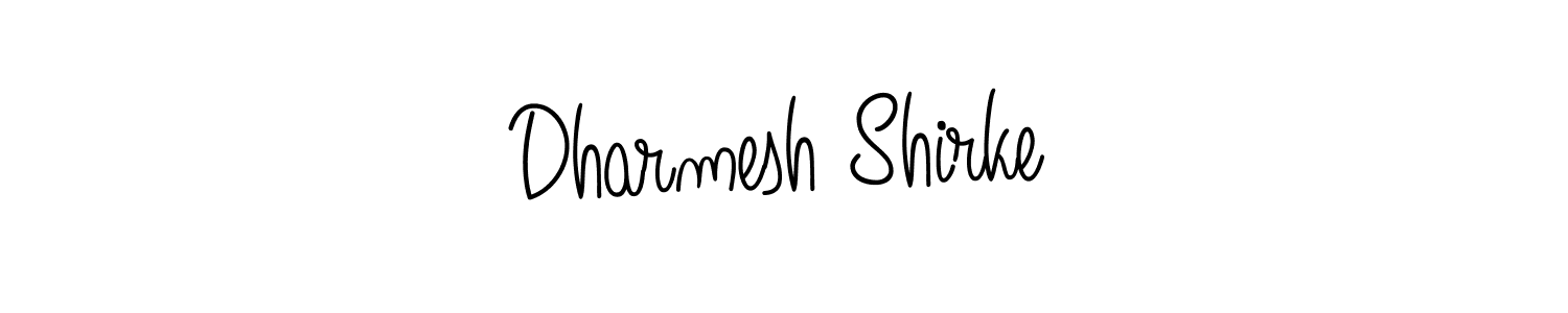 Use a signature maker to create a handwritten signature online. With this signature software, you can design (Angelique-Rose-font-FFP) your own signature for name Dharmesh Shirke. Dharmesh Shirke signature style 5 images and pictures png