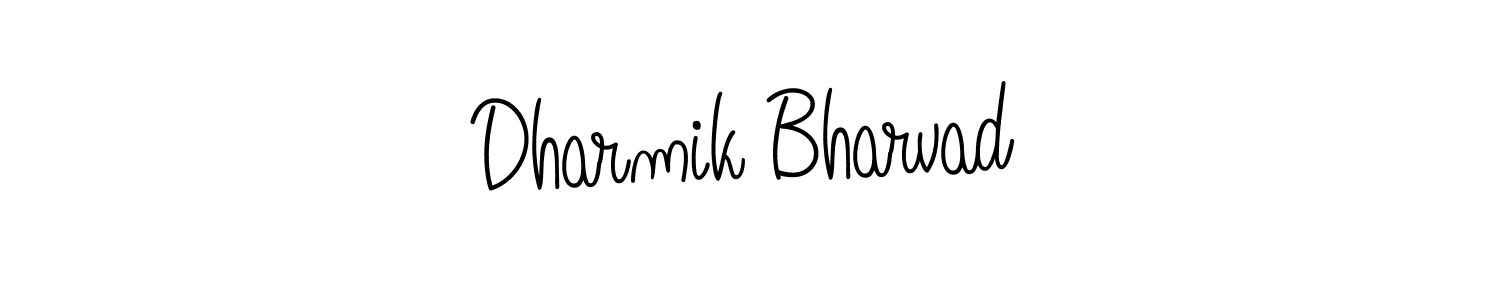 Use a signature maker to create a handwritten signature online. With this signature software, you can design (Angelique-Rose-font-FFP) your own signature for name Dharmik Bharvad. Dharmik Bharvad signature style 5 images and pictures png