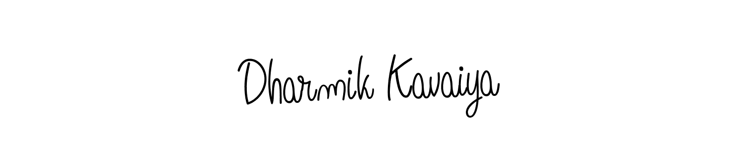 How to Draw Dharmik Kavaiya signature style? Angelique-Rose-font-FFP is a latest design signature styles for name Dharmik Kavaiya. Dharmik Kavaiya signature style 5 images and pictures png