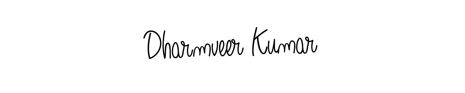 You should practise on your own different ways (Angelique-Rose-font-FFP) to write your name (Dharmveer Kumar) in signature. don't let someone else do it for you. Dharmveer Kumar signature style 5 images and pictures png