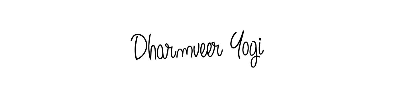 Design your own signature with our free online signature maker. With this signature software, you can create a handwritten (Angelique-Rose-font-FFP) signature for name Dharmveer Yogi. Dharmveer Yogi signature style 5 images and pictures png