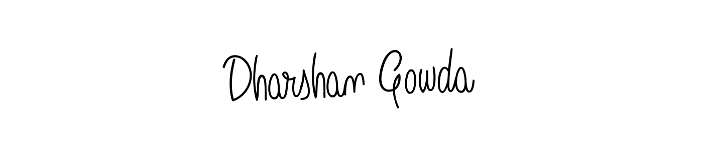 Design your own signature with our free online signature maker. With this signature software, you can create a handwritten (Angelique-Rose-font-FFP) signature for name Dharshan Gowda. Dharshan Gowda signature style 5 images and pictures png