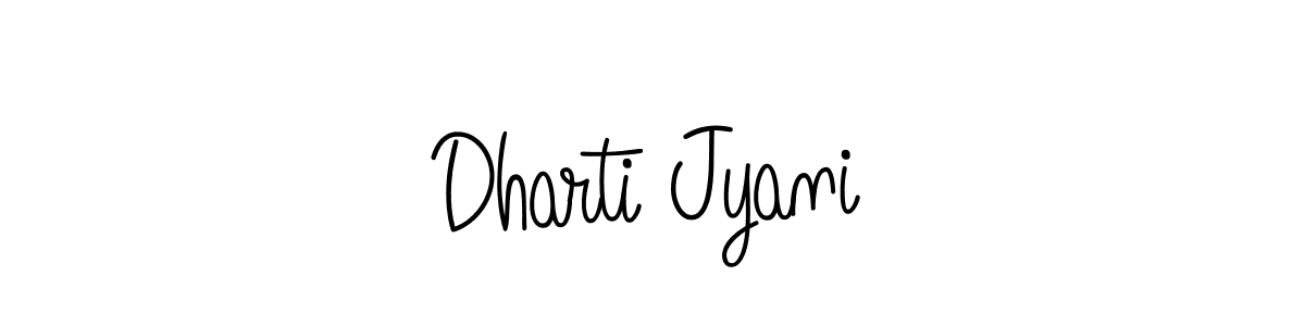 How to make Dharti Jyani name signature. Use Angelique-Rose-font-FFP style for creating short signs online. This is the latest handwritten sign. Dharti Jyani signature style 5 images and pictures png