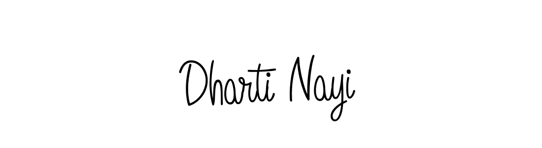 The best way (Angelique-Rose-font-FFP) to make a short signature is to pick only two or three words in your name. The name Dharti Nayi include a total of six letters. For converting this name. Dharti Nayi signature style 5 images and pictures png