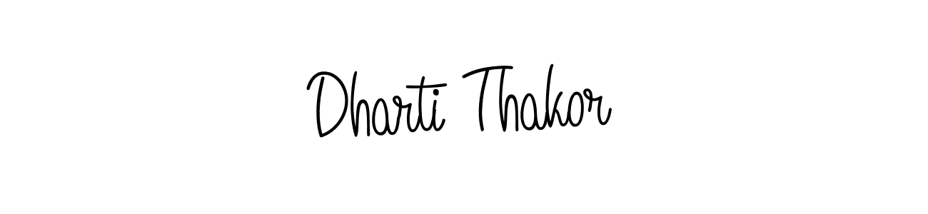 Make a beautiful signature design for name Dharti Thakor. With this signature (Angelique-Rose-font-FFP) style, you can create a handwritten signature for free. Dharti Thakor signature style 5 images and pictures png