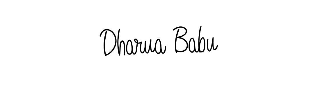 Use a signature maker to create a handwritten signature online. With this signature software, you can design (Angelique-Rose-font-FFP) your own signature for name Dharua Babu. Dharua Babu signature style 5 images and pictures png