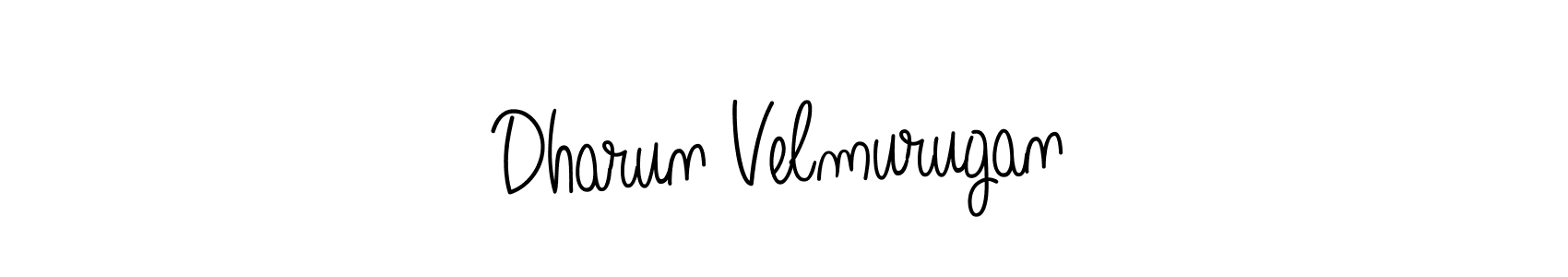 The best way (Angelique-Rose-font-FFP) to make a short signature is to pick only two or three words in your name. The name Dharun Velmurugan include a total of six letters. For converting this name. Dharun Velmurugan signature style 5 images and pictures png
