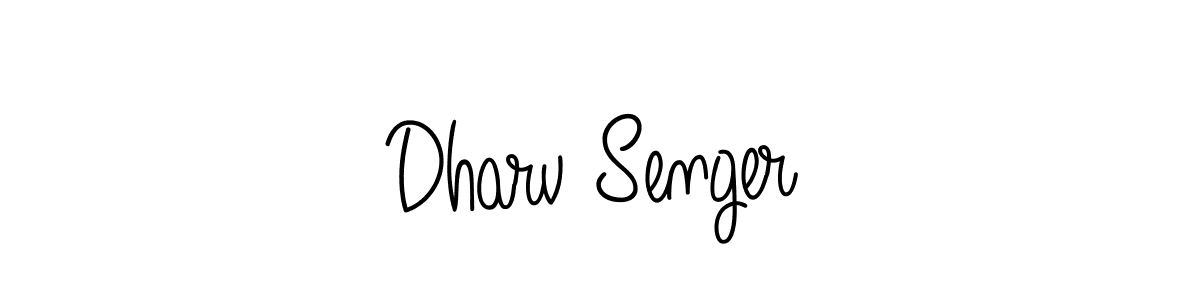 Design your own signature with our free online signature maker. With this signature software, you can create a handwritten (Angelique-Rose-font-FFP) signature for name Dharv Senger. Dharv Senger signature style 5 images and pictures png