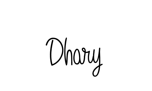 Design your own signature with our free online signature maker. With this signature software, you can create a handwritten (Angelique-Rose-font-FFP) signature for name Dhary. Dhary signature style 5 images and pictures png