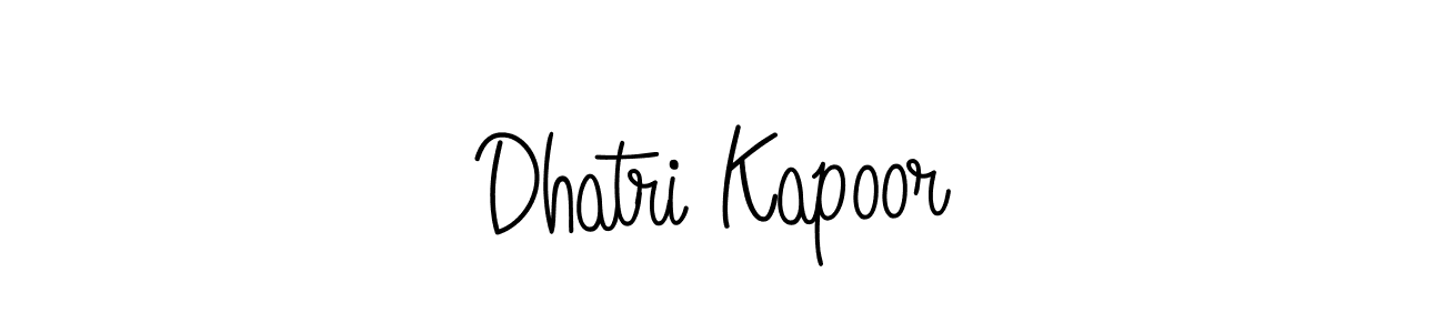 Also we have Dhatri Kapoor name is the best signature style. Create professional handwritten signature collection using Angelique-Rose-font-FFP autograph style. Dhatri Kapoor signature style 5 images and pictures png