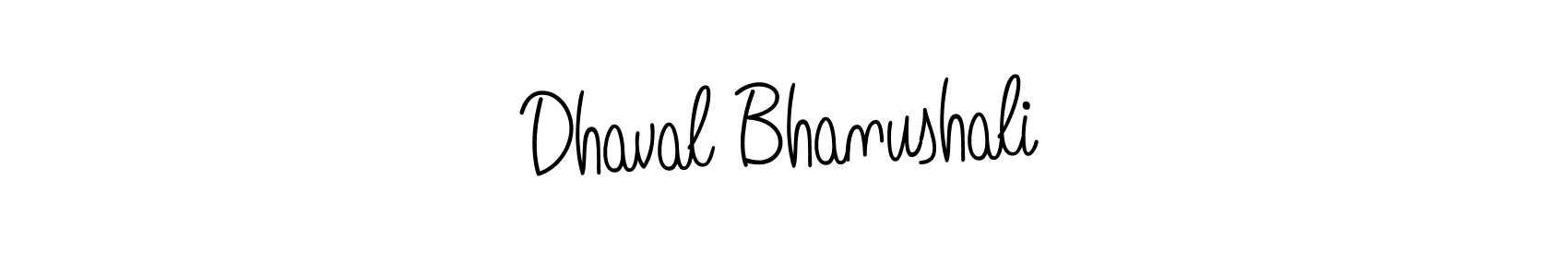 The best way (Angelique-Rose-font-FFP) to make a short signature is to pick only two or three words in your name. The name Dhaval Bhanushali include a total of six letters. For converting this name. Dhaval Bhanushali signature style 5 images and pictures png