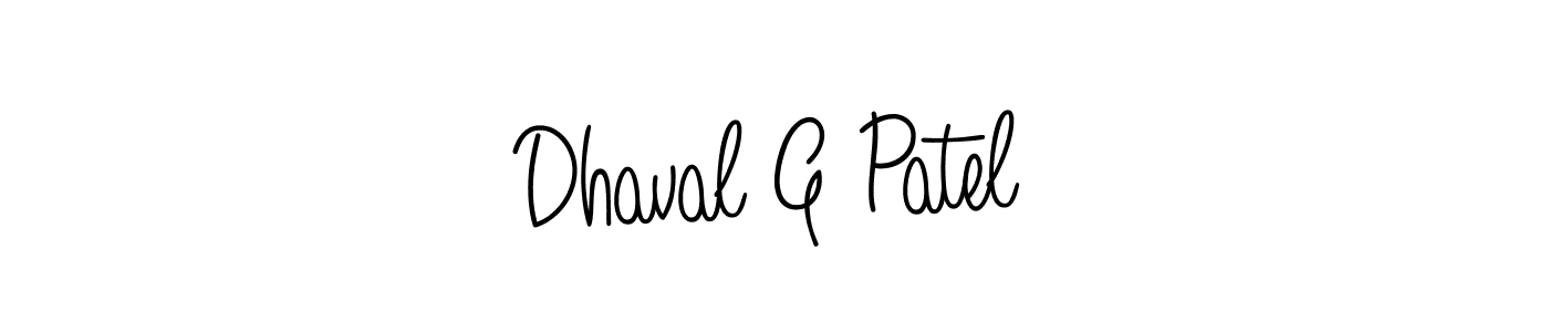 Use a signature maker to create a handwritten signature online. With this signature software, you can design (Angelique-Rose-font-FFP) your own signature for name Dhaval G Patel. Dhaval G Patel signature style 5 images and pictures png